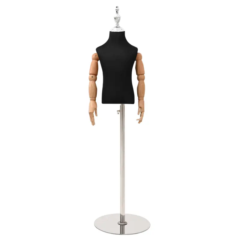 Vidaxl verstelbare 120-157 cm mannequin met basis uniseks pp zwart