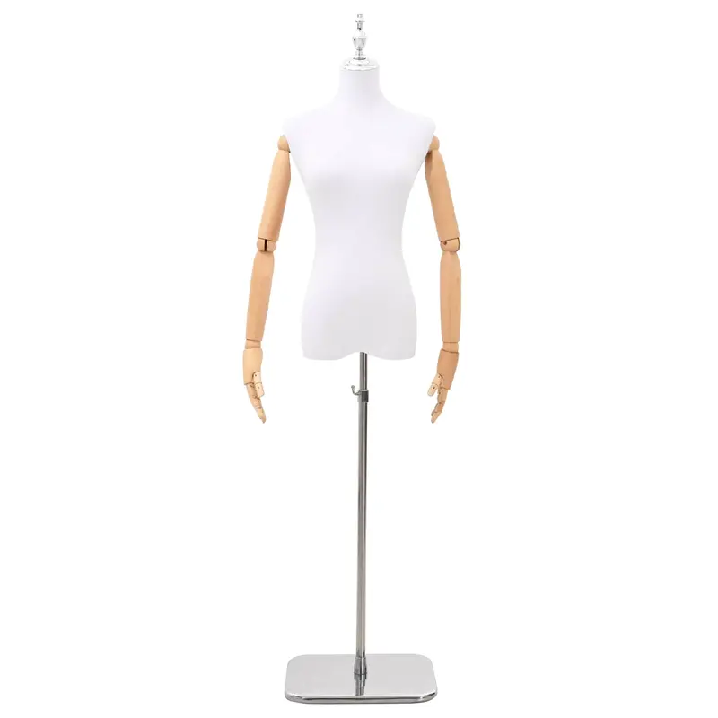 Vidaxl verstelbare mannequin van 165-213 cm met voet vrouw pp wit