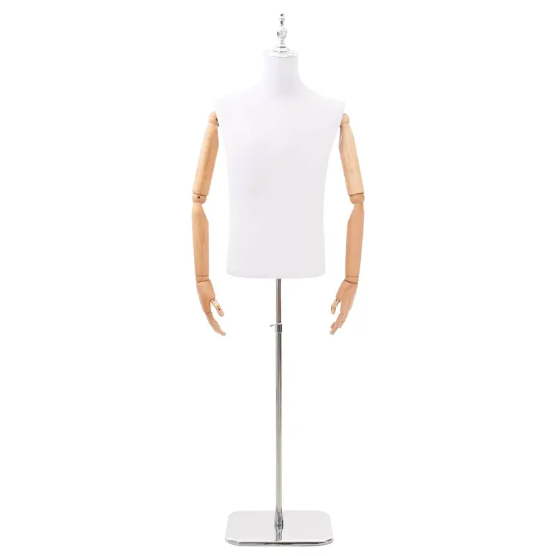 Vidaxl verstelbare mannequin van 170-218 cm met voet man pp wit