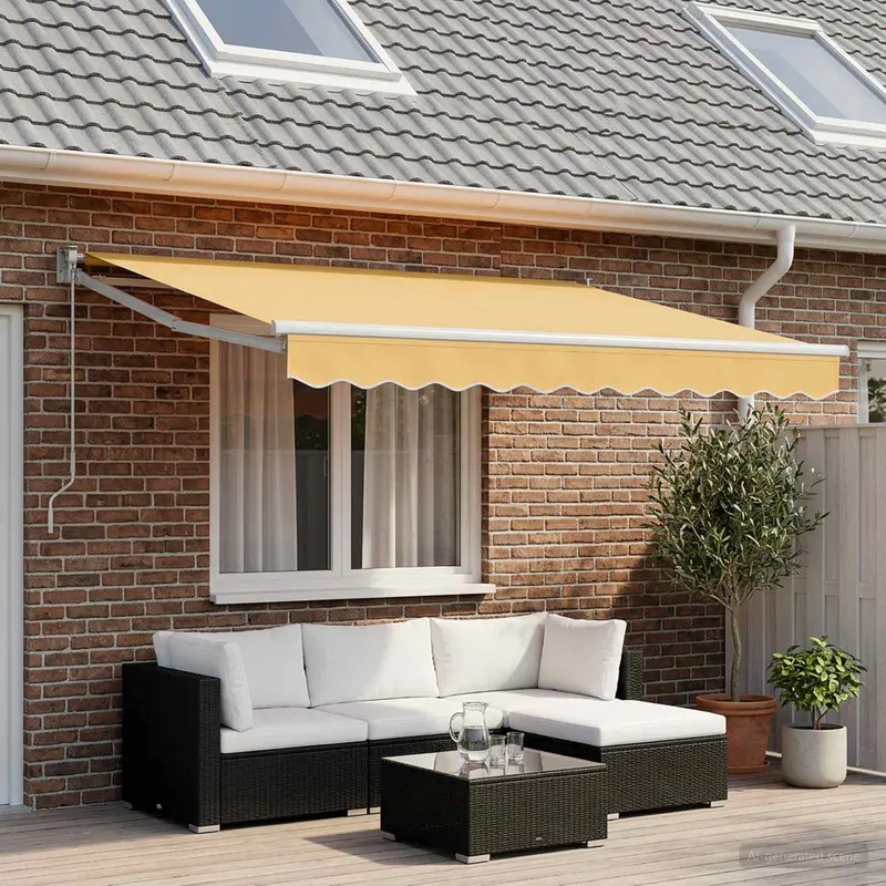 Vidaxl vervangend zonneschermdoek voor 4,5x3 m zand polyester