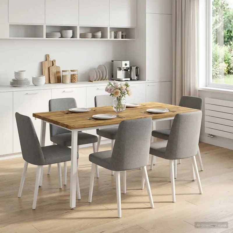 Vidaxl vierkante eettafel 160 x 70 x 75 cm massief acaciahout wit
