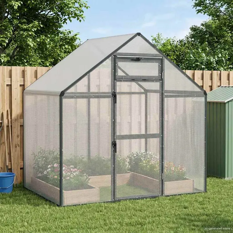 Vidaxl vogelkooi antracietkleurig 181,5 x 112,5 x 173,5 cm