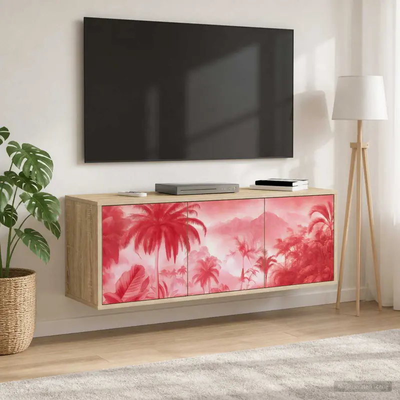 Vidaxl wandgemonteerd tv-meubel aachen 102 x 33 x 40 cm sonoma eiken