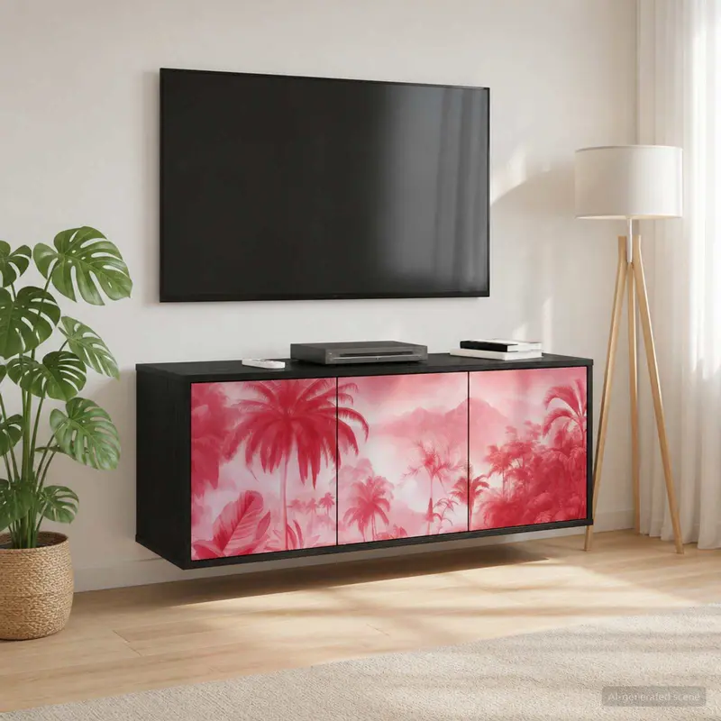 Vidaxl wandgemonteerd tv-meubel aachen 102 x 33 x 40 cm zwart eiken