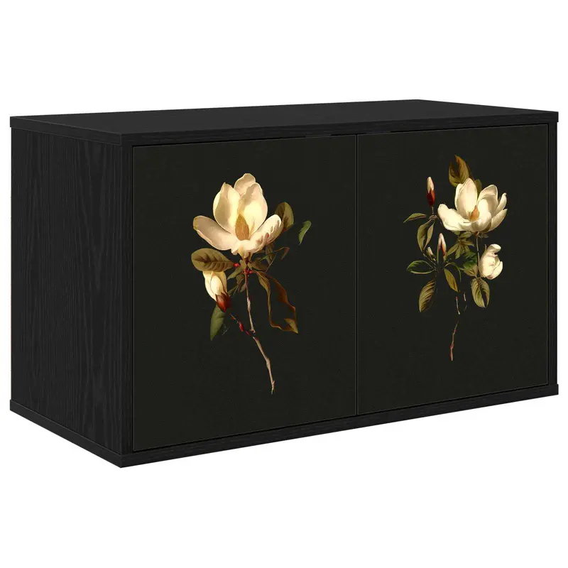 Vidaxl wandgemonteerd tv-meubel bremen 69 x 33 x 40 cm zwart eiken