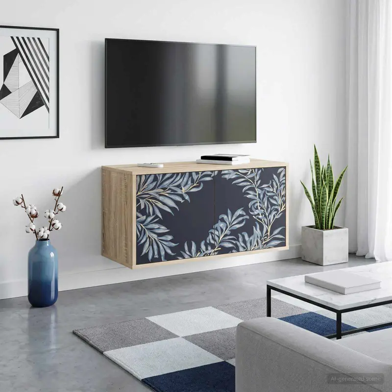 Vidaxl wandgemonteerd tv-meubel dokkum 69 x 33 x 40 cm sonoma eiken
