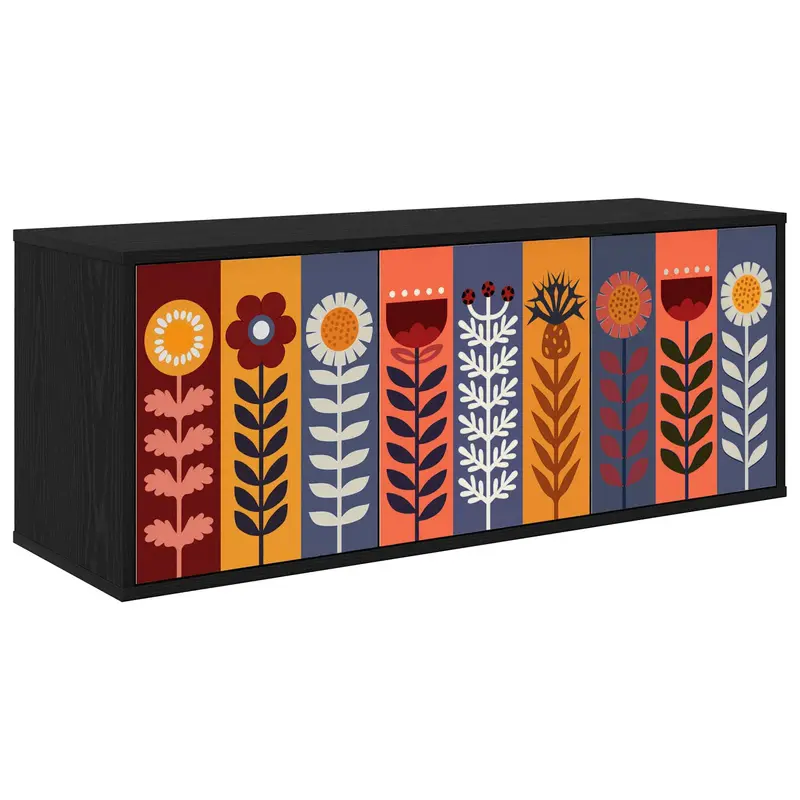 Vidaxl wandgemonteerd tv-meubel essen 102 x 33 x 40 cm zwart eiken