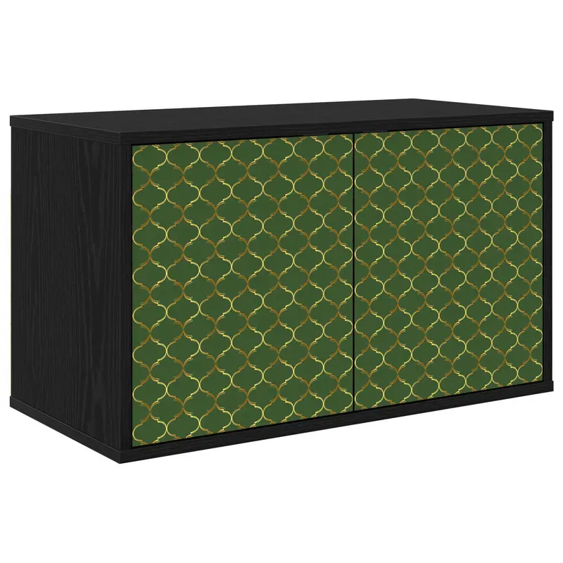 Vidaxl wandgemonteerd tv-meubel geleen 69 x 33 x 40 cm zwart eiken