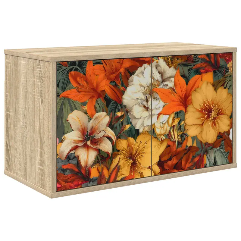 Vidaxl wandgemonteerd tv-meubel gennep 69 x 33 x 40 cm sonoma eiken