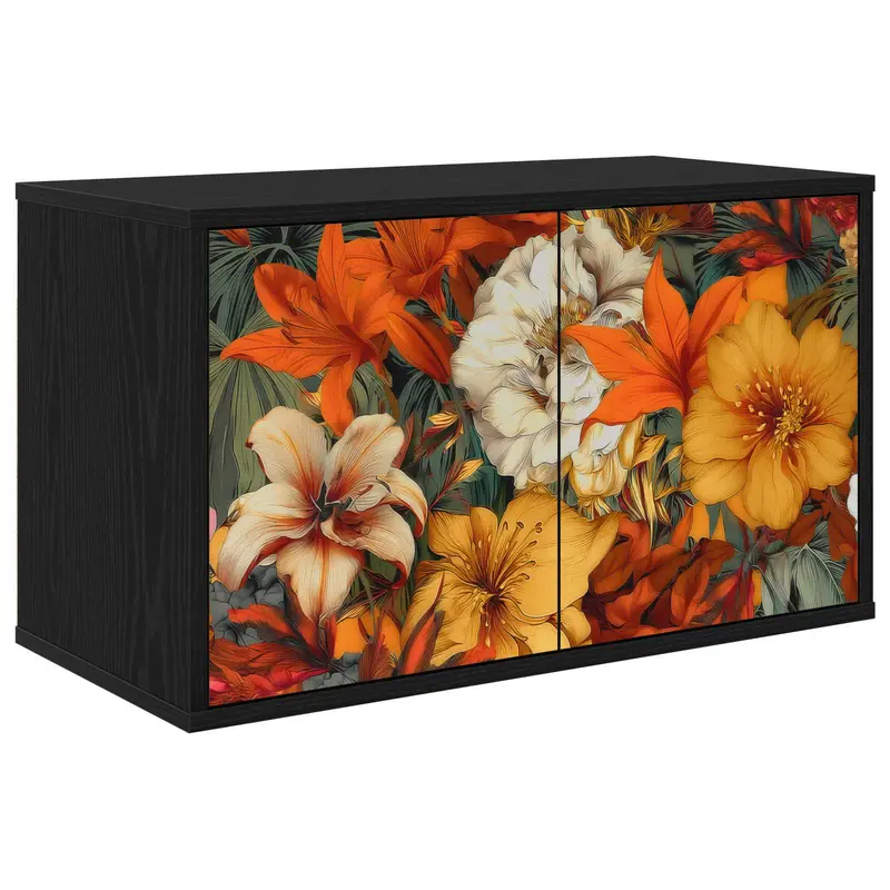 Vidaxl wandgemonteerd tv-meubel gennep 69 x 33 x 40 cm zwart eiken
