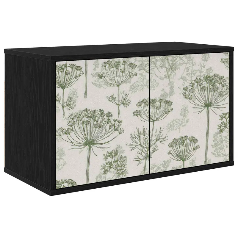 Vidaxl wandgemonteerd tv-meubel gotha 69 x 33 x 40 cm zwart eiken