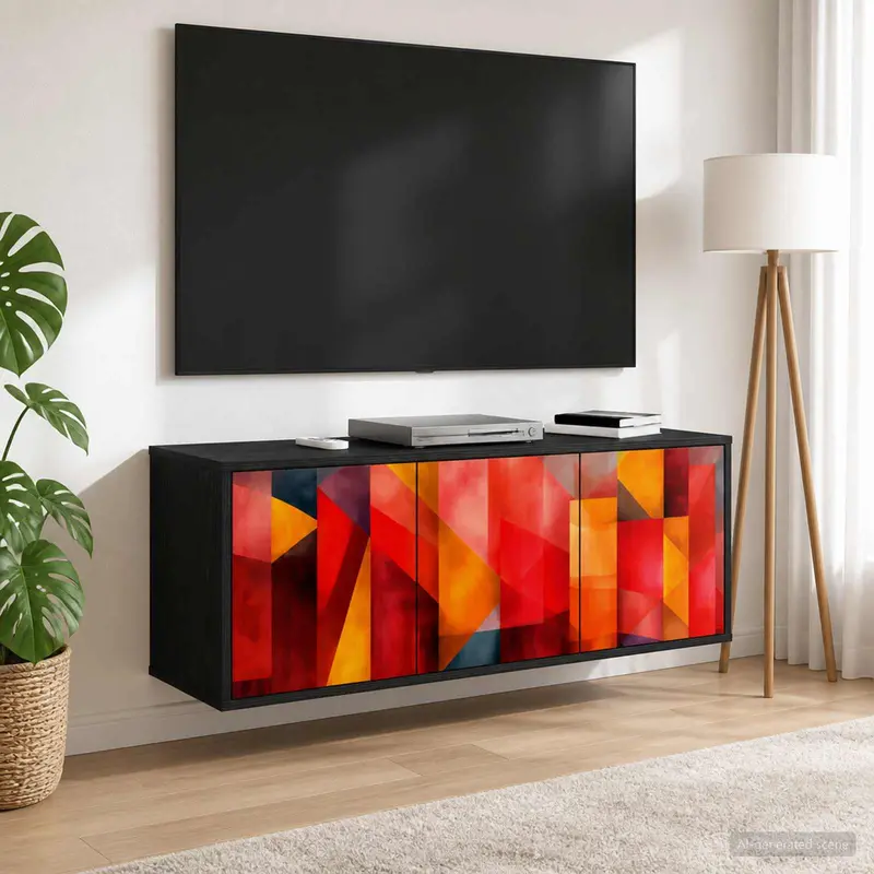 Vidaxl wandgemonteerd tv-meubel heesch 102 x 33 x 40 cm zwart eiken