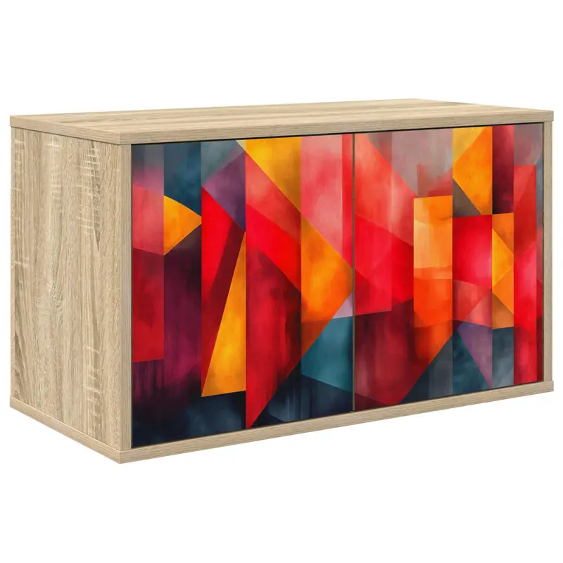 Vidaxl wandgemonteerd tv-meubel heesch 69 x 33 x 40 cm sonoma eiken