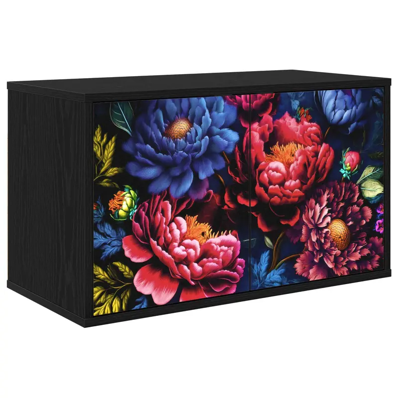 Vidaxl wandgemonteerd tv-meubel kiel 69 x 33 x 40 cm zwart eiken