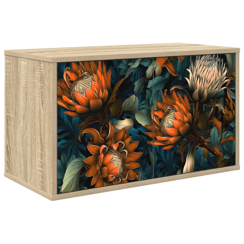 Vidaxl wandgemonteerd tv-meubel lochem 69 x 33 x 40 cm sonoma eiken