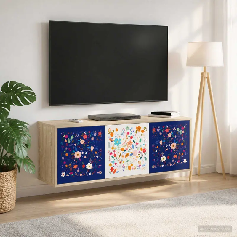 Vidaxl wandgemonteerd tv-meubel mainz 102 x 33 x 40 cm sonoma eiken