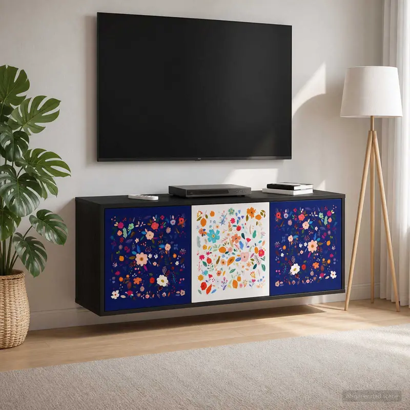 Vidaxl wandgemonteerd tv-meubel mainz 102 x 33 x 40 cm zwart eiken