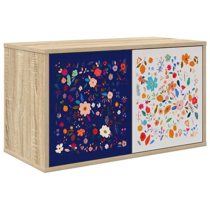 Vidaxl wandgemonteerd tv-meubel mainz 69 x 33 x 40 cm sonoma eiken