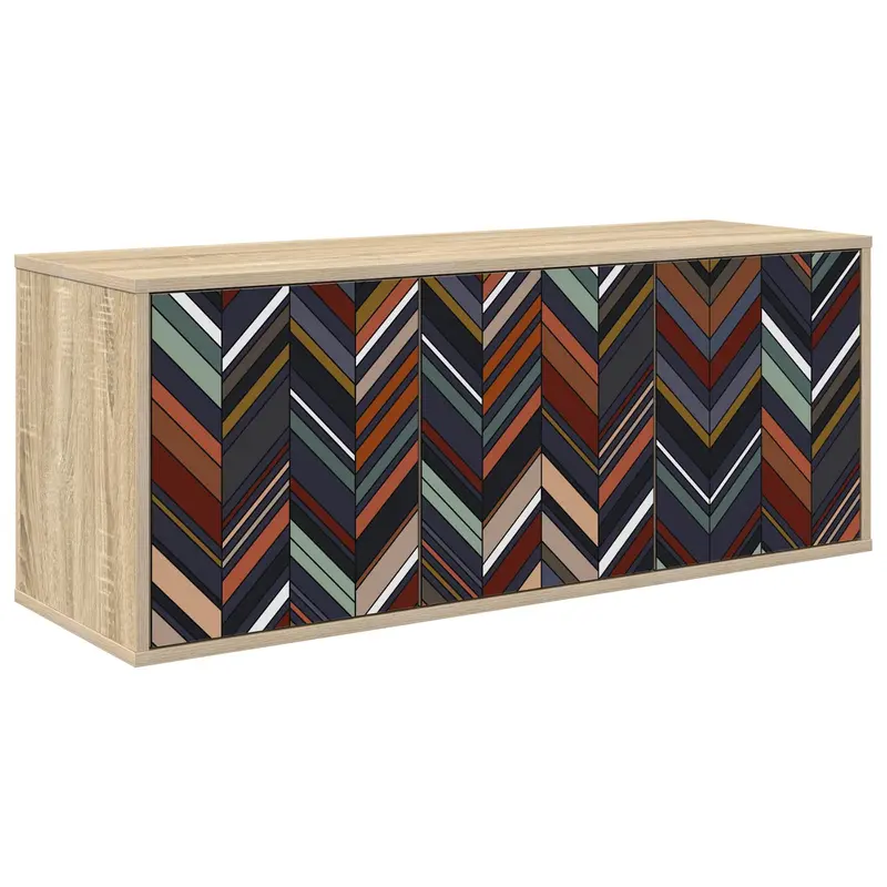 Vidaxl wandgemonteerd tv-meubel ommen 102 x 33 x 40 cm sonoma eiken
