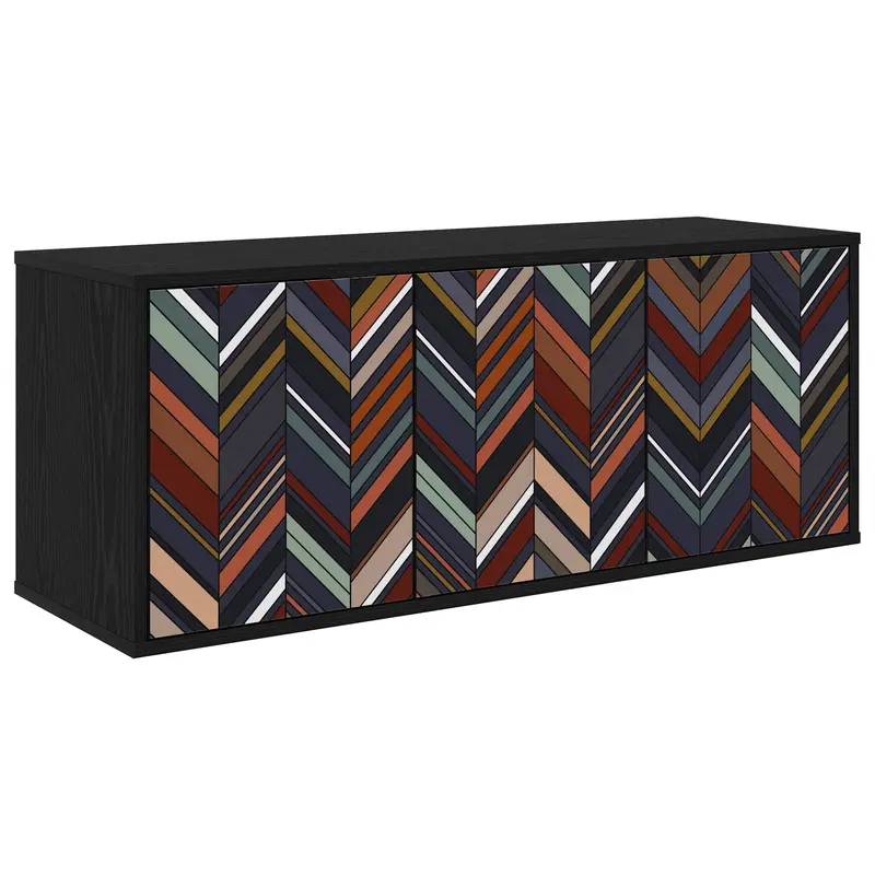 Vidaxl wandgemonteerd tv-meubel ommen 102 x 33 x 40 cm zwart eiken