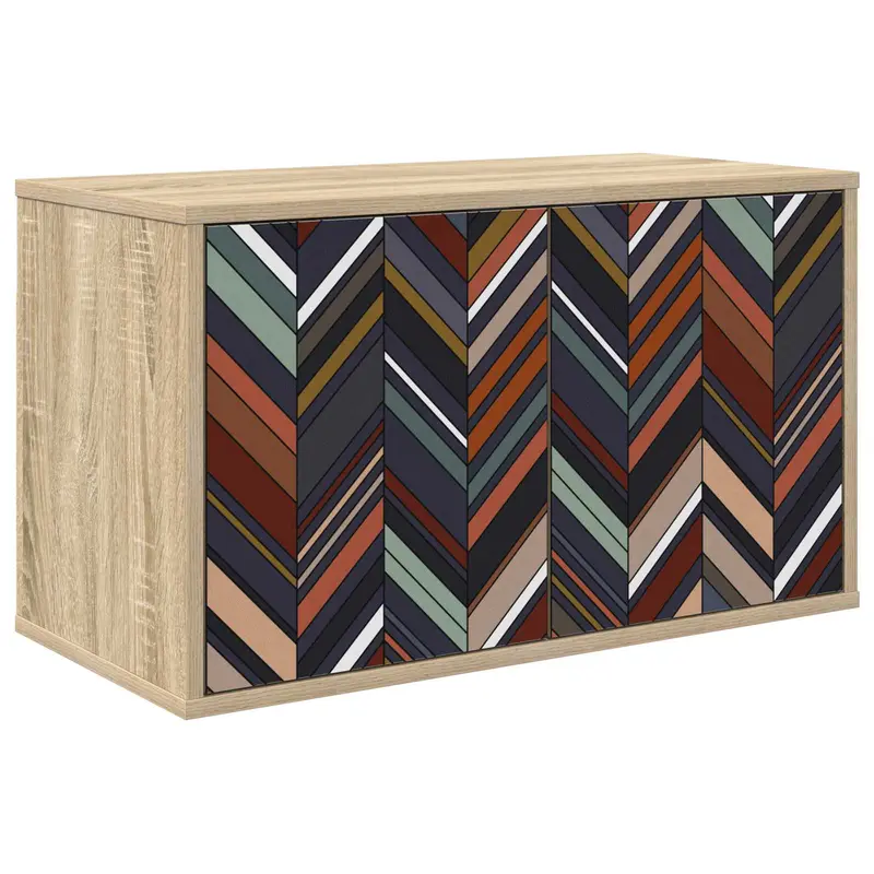 Vidaxl wandgemonteerd tv-meubel ommen 69 x 33 x 40 cm sonoma eiken