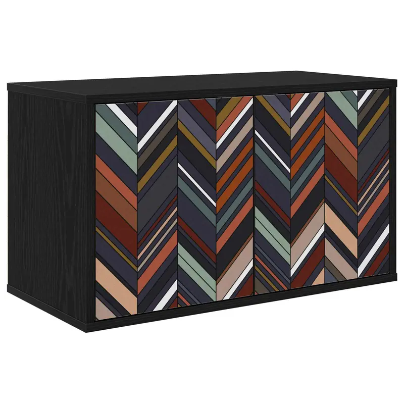 Vidaxl wandgemonteerd tv-meubel ommen 69 x 33 x 40 cm zwart eiken