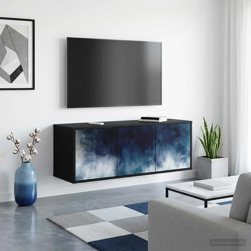 Vidaxl wandgemonteerd tv-meubel raalte 102 x 33 x 40 cm zwart eiken