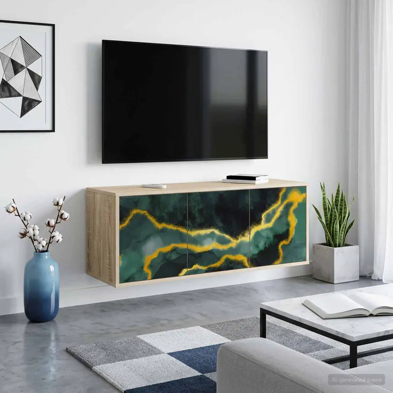 Vidaxl wandgemonteerd tv-meubel wijhe 102 x 33 x 40 cm sonoma eiken