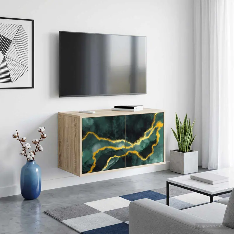 Vidaxl wandgemonteerd tv-meubel wijhe 69 x 33 x 40 cm sonoma eiken