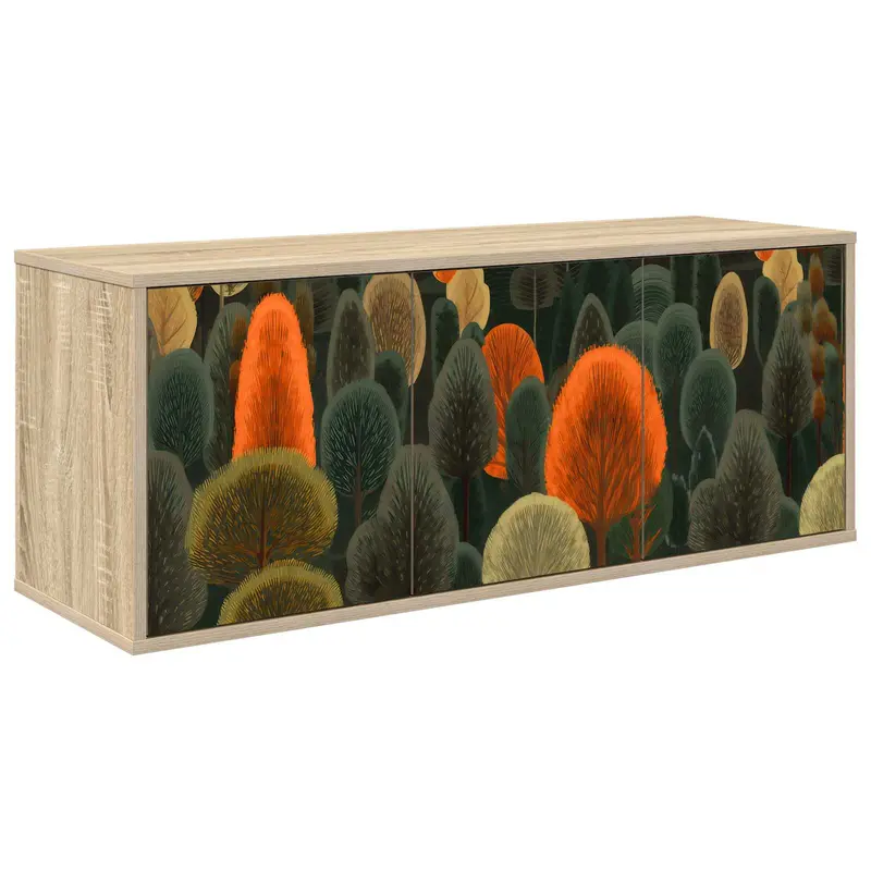 Vidaxl wandgemonteerd tv-meubel zaandam 102 x 33 x 40 cm sonoma eiken