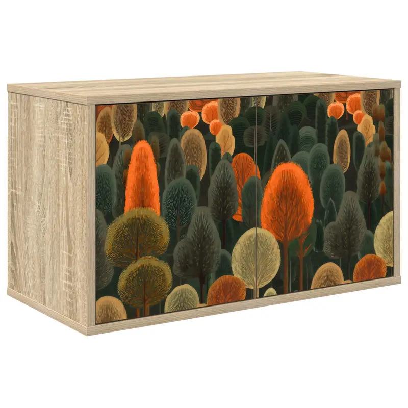 Vidaxl wandgemonteerd tv-meubel zaandam 69 x 33 x 40 cm sonoma eiken