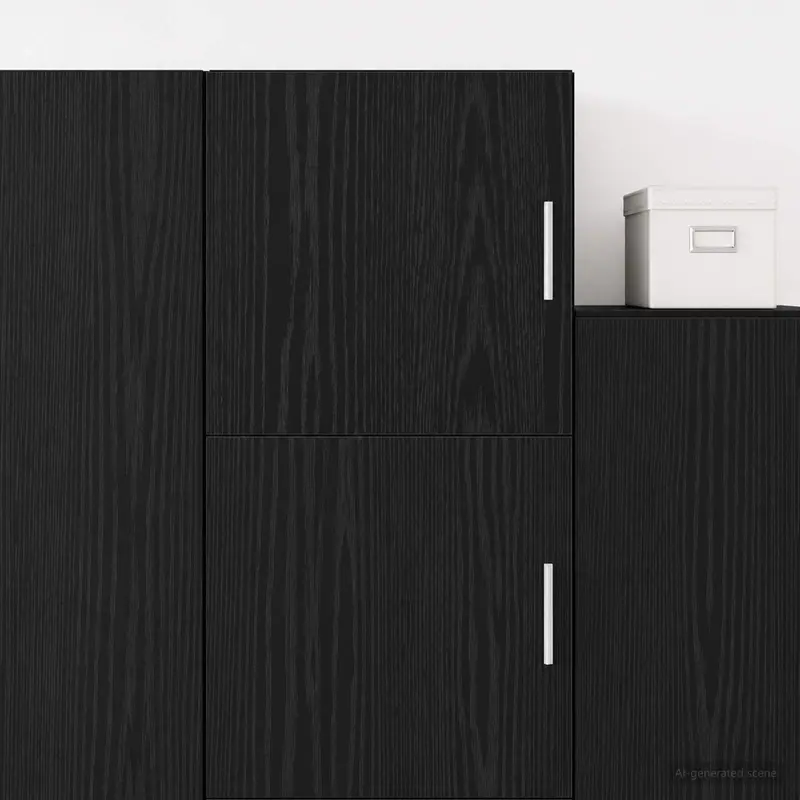 Vidaxl wandkast zwart eiken 40 x 42,5 x 40 cm bewerkt hout