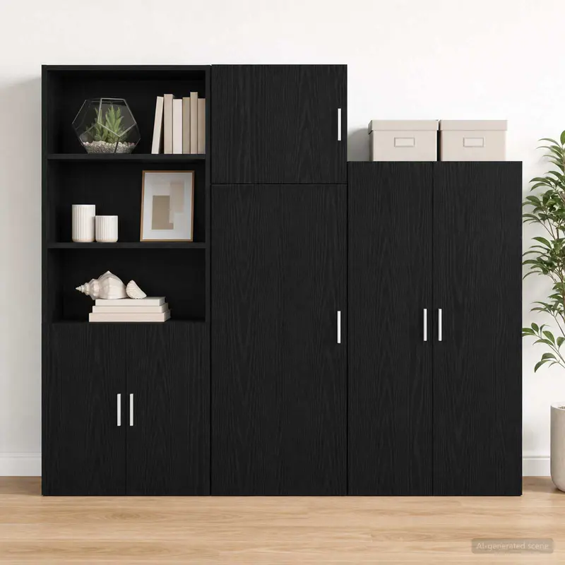Vidaxl wandkast zwart eiken 45 x 42,5 x 40 cm bewerkt hout