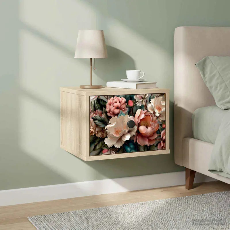 Vidaxl wandkastje borne sonoma eiken 36 x 33 x 25 cm bewerkt hout