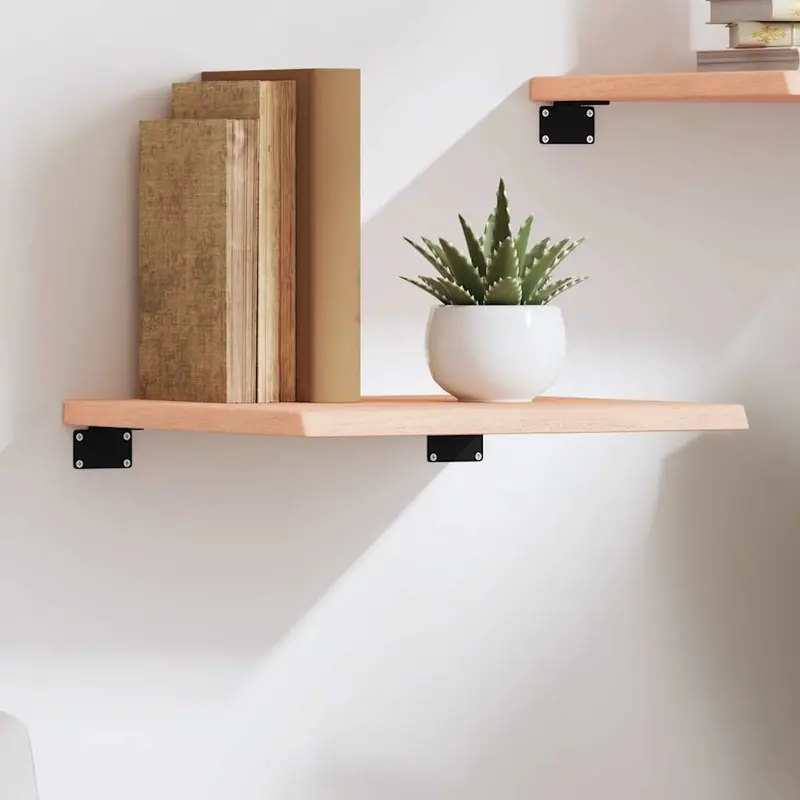 Vidaxl wandschap 40x40x2 cm onbehandeld massief eikenhout
