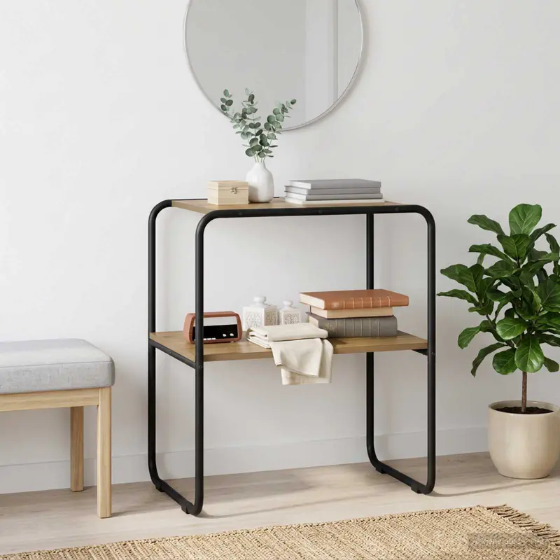 Vidaxl wandtafel artisanaal eiken 60 x 42,5 x 70 cm bewerkt hout