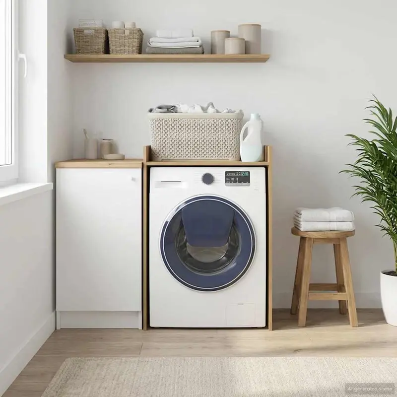 Vidaxl wasmachinekast artisanaal eiken 67,5 x 62 x 97 cm bewerkt hout