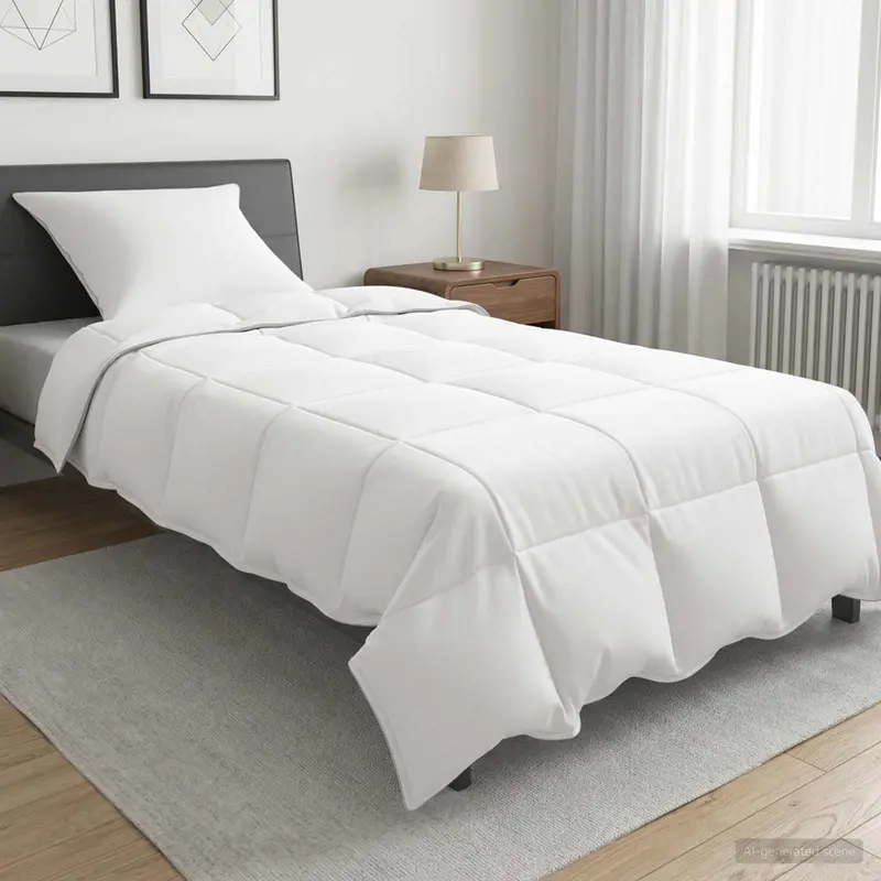 Vidaxl winter dekbed wit 155 x 200 cm bamboe
