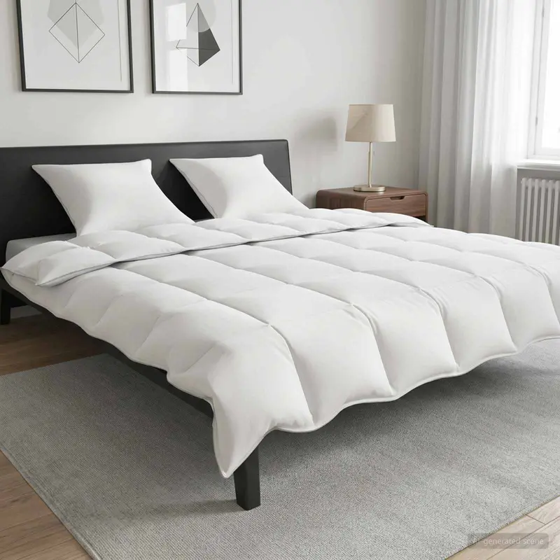 Vidaxl winter dekbed wit 200 x 200 cm bamboe