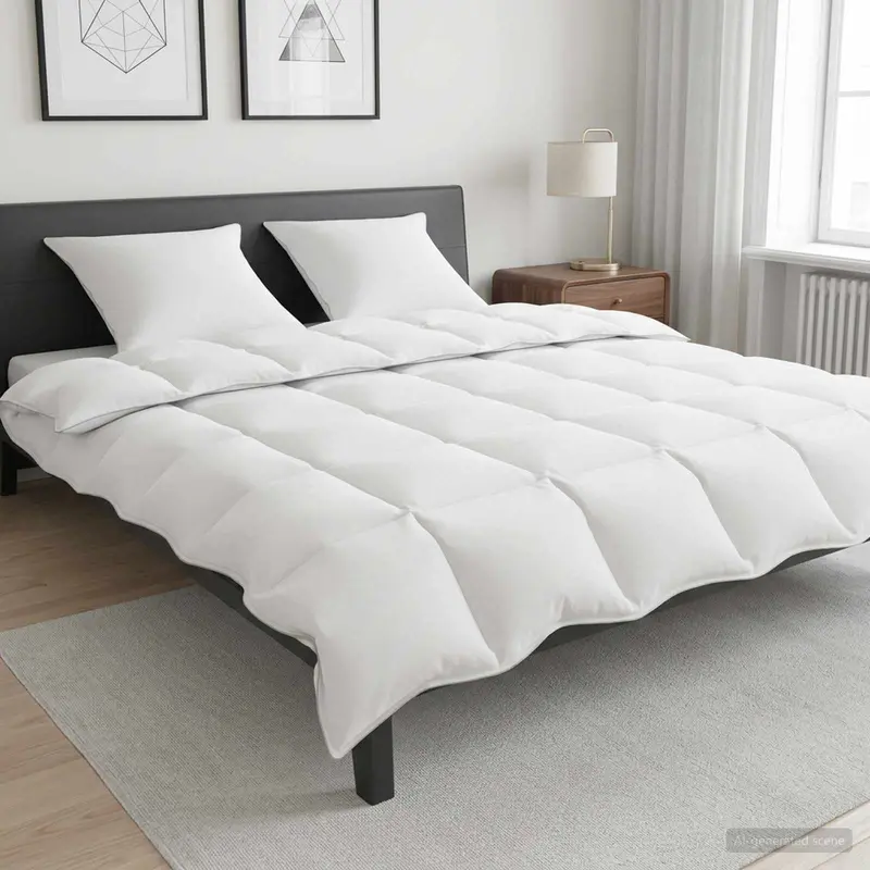 Vidaxl winter dekbed wit 200 x 220 cm bamboe