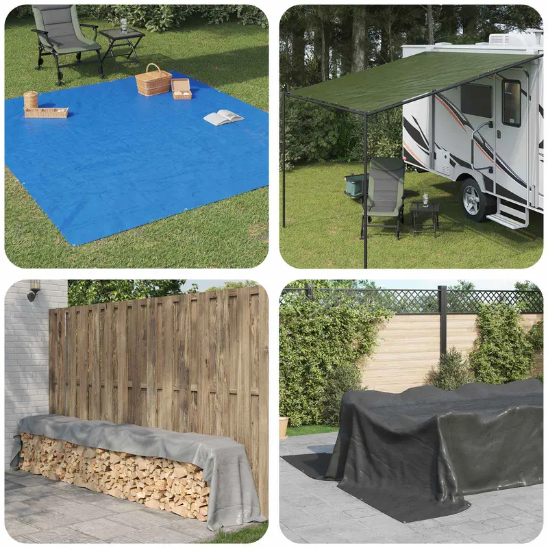 Vidaxl zeil met oogjes wit 8 x 12 m 260 gsm pe