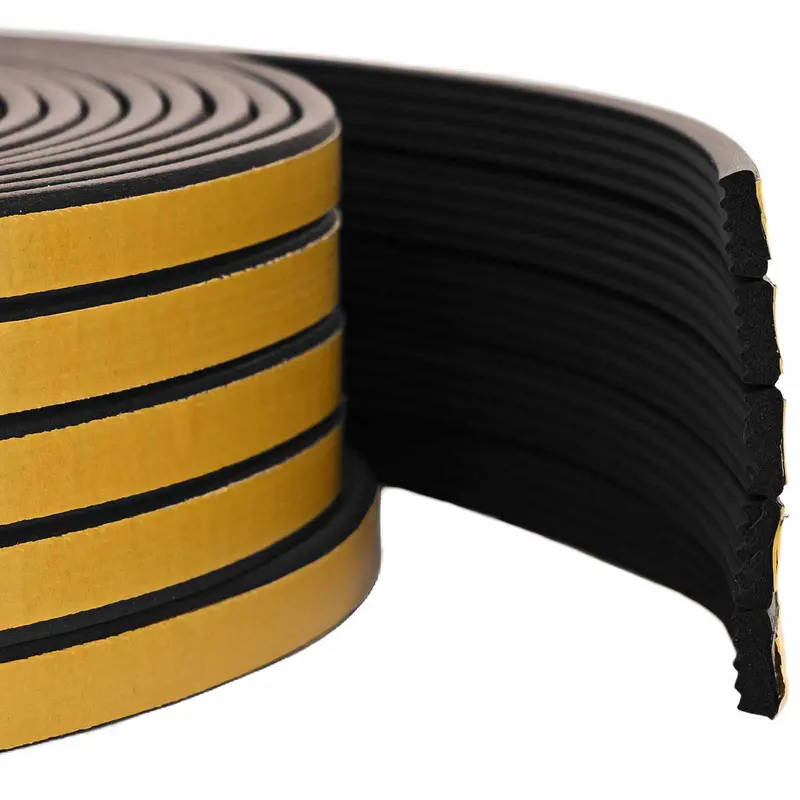 Vidaxl zelfklevende raamafdichting zwart 8 x 3 mm 25 m epdm-schuim