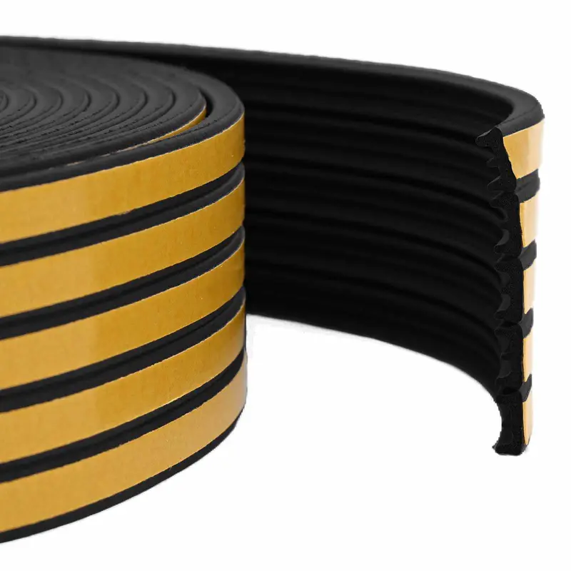 Vidaxl zelfklevende raamafdichting zwart 9 x 4 mm 12 m epdm-schuim