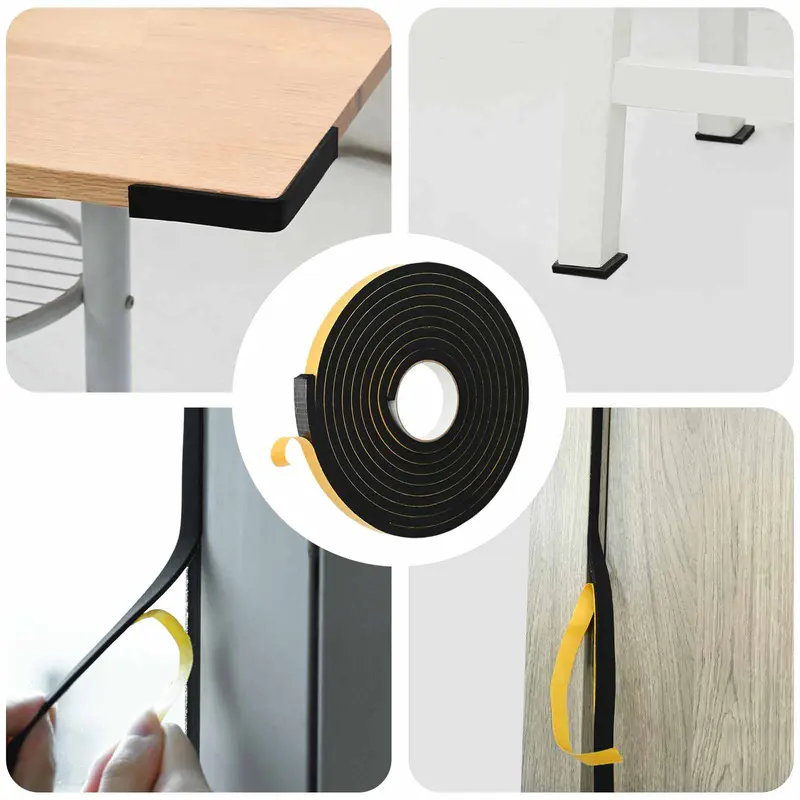 Vidaxl zelfklevende schuimtape 20 st zwart 15mm x 5m cr schuim