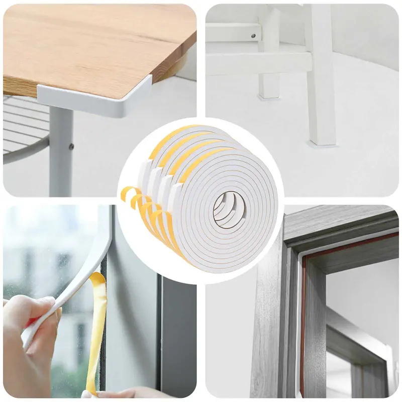 Vidaxl zelfklevende schuimtape 4 st wit 15mm x 5m cr schuim
