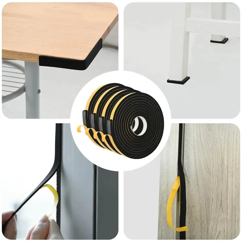 Vidaxl zelfklevende schuimtape 4 st zwart 20mm x 5m cr schuim