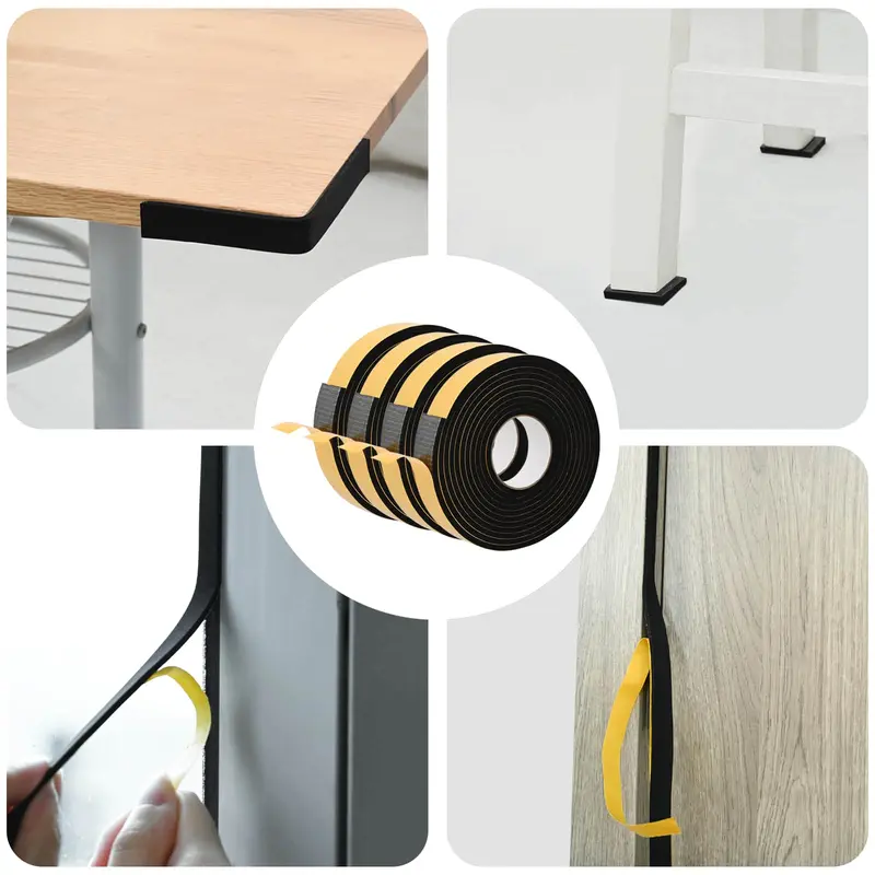Vidaxl zelfklevende schuimtape 4 st zwart 30mm x 5m cr schuim