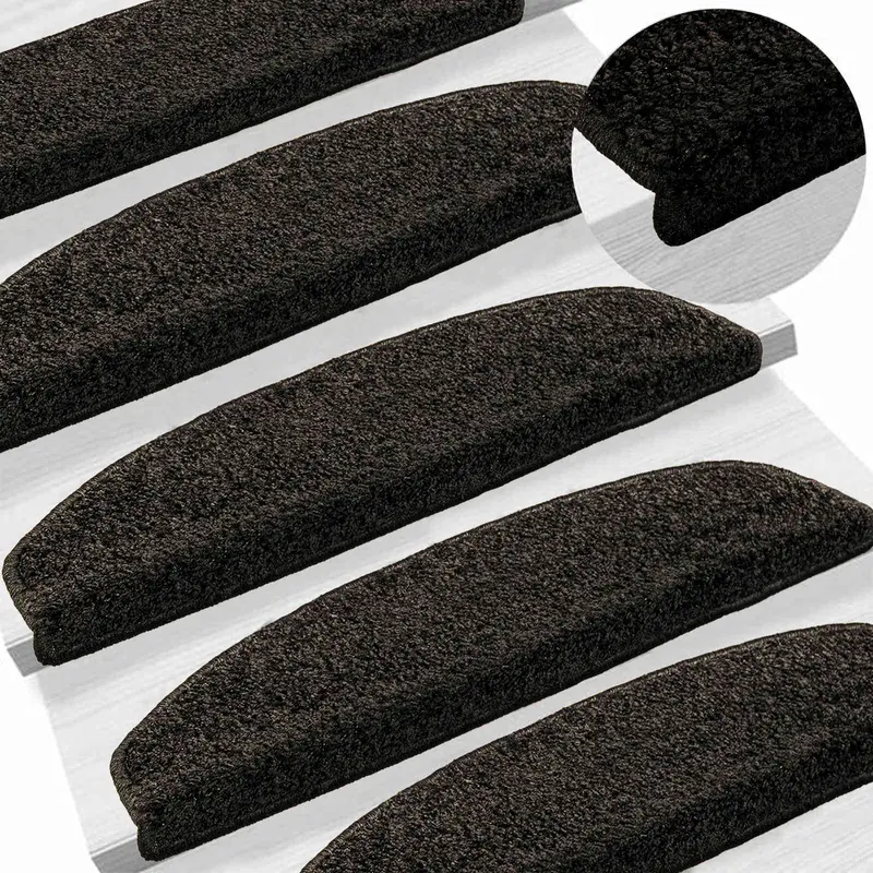 Vidaxl zelfklevende trapmatten 15 st 80 x 24,5 x 3,5 cm