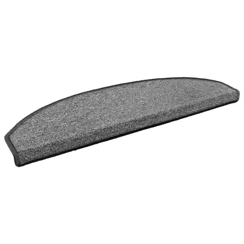 Vidaxl zelfklevende trapmatten 15 st 80 x 24,5 x 3,5 cm donkergrijs