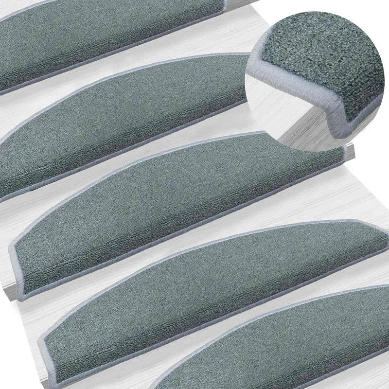 Vidaxl zelfklevende trapmatten 15 st 80 x 24,5 x 3,5 cm zee blauw